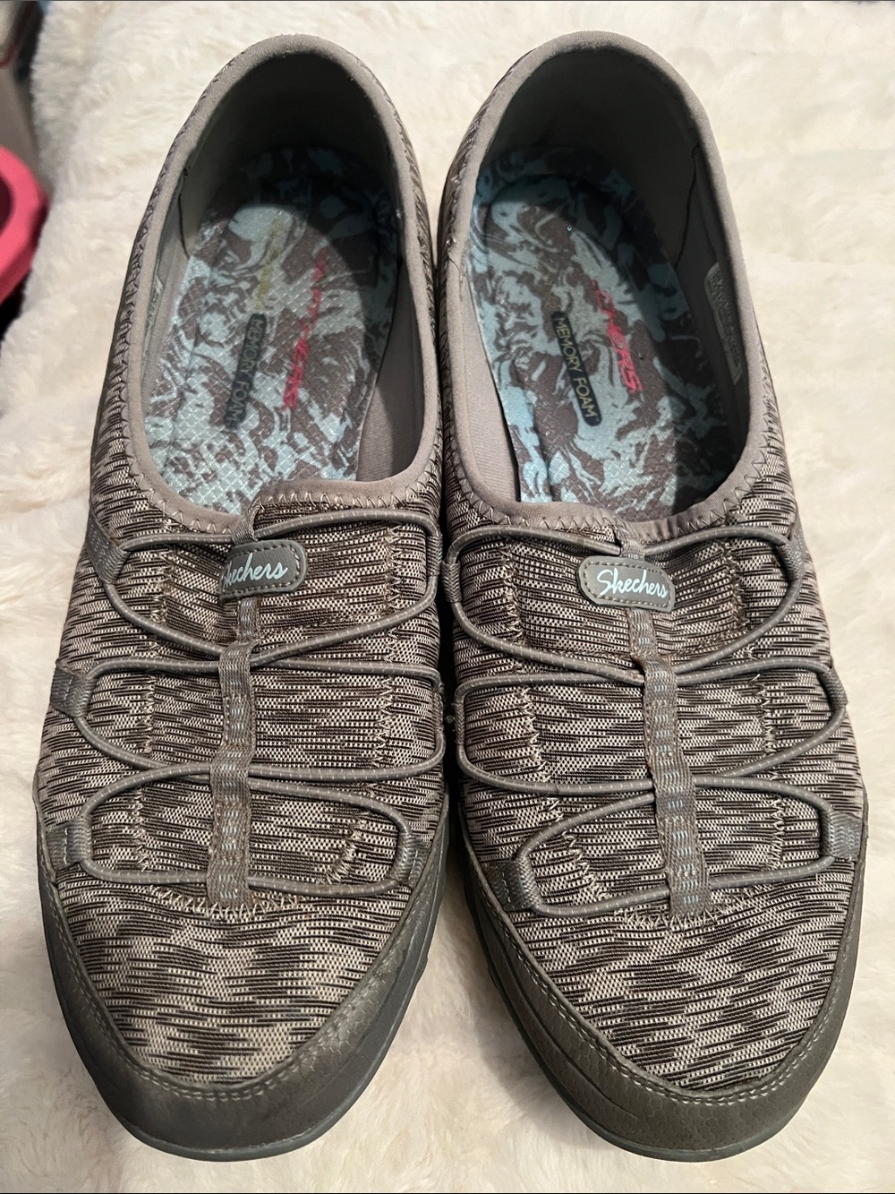 Skechers Women's Taupe Knit Slip-On Loafers